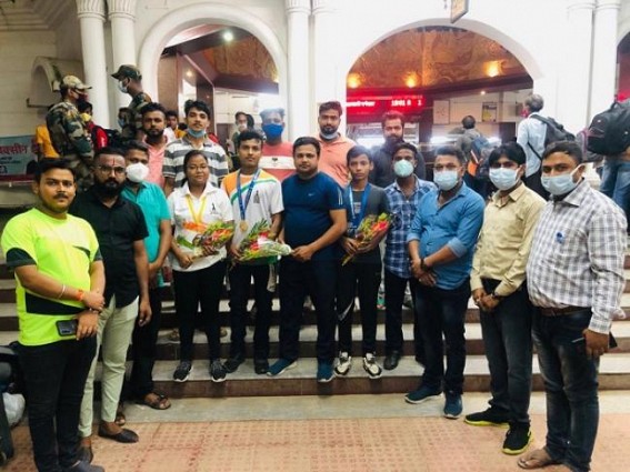 Tripura Chess Boxers return State with medals Tripura Chess Boxers return State with medals